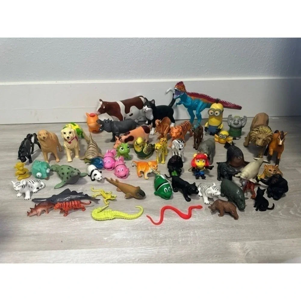 Animal Figures Lot Pieces Plastic Farm Zoo Dinosaurs Toys For Kids